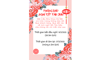 THÔNG BÁO NGHỈ TẾT TÂN SỬU